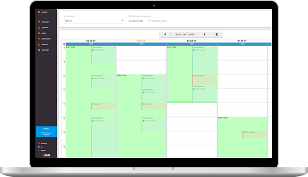 Slotti flex availability editing displayed on a laptop.